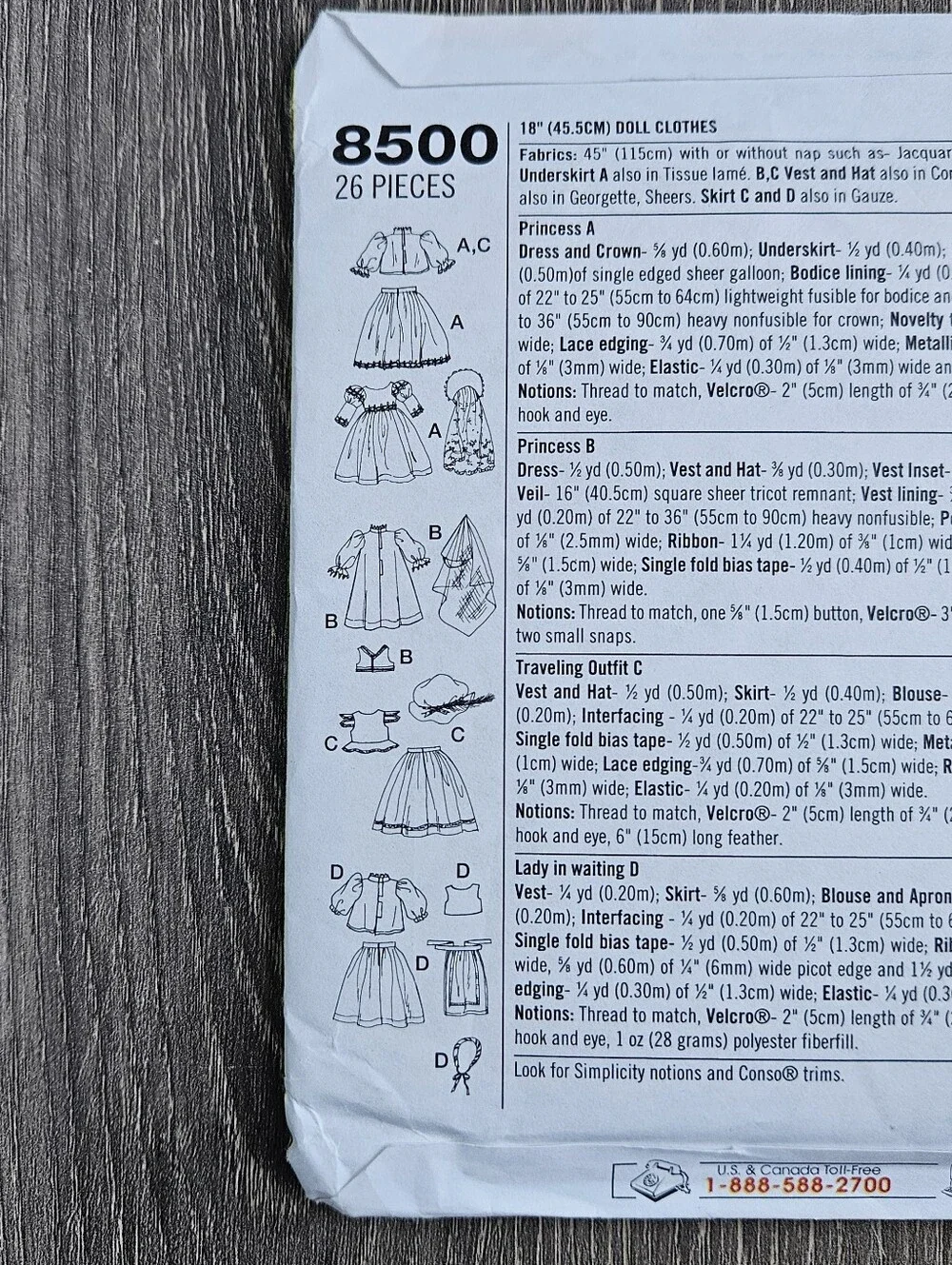 NEW Simplicity 8500 18